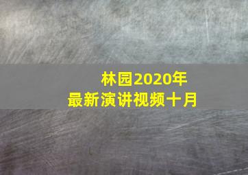 林园2020年最新演讲视频十月