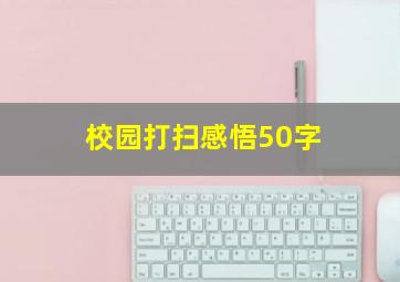 校园打扫感悟50字