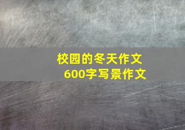 校园的冬天作文600字写景作文