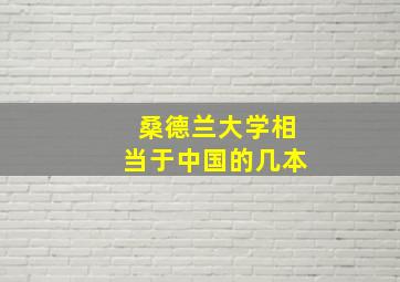 桑德兰大学相当于中国的几本