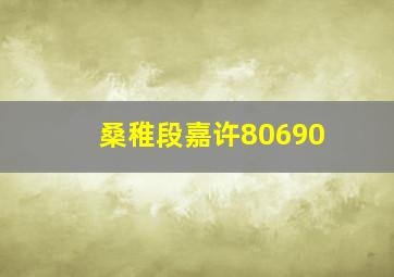 桑稚段嘉许80690