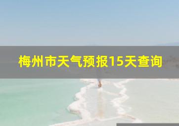 梅州市天气预报15天查询