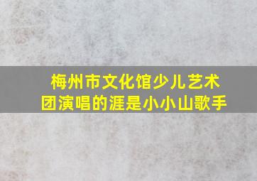 梅州市文化馆少儿艺术团演唱的涯是小小山歌手