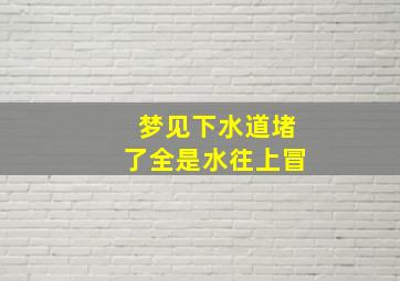 梦见下水道堵了全是水往上冒