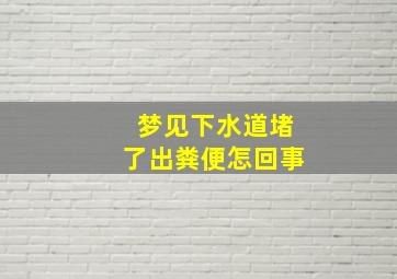 梦见下水道堵了出粪便怎回事