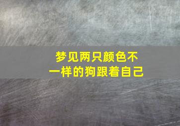 梦见两只颜色不一样的狗跟着自己