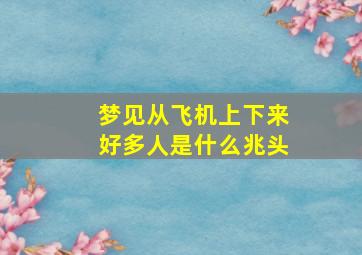 梦见从飞机上下来好多人是什么兆头