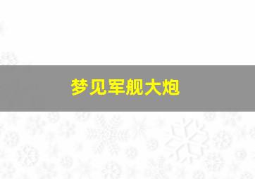 梦见军舰大炮