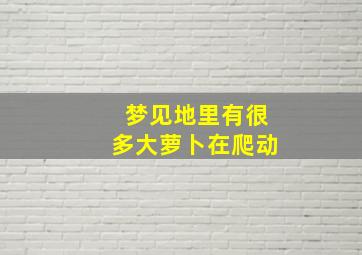 梦见地里有很多大萝卜在爬动