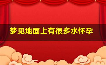 梦见地面上有很多水怀孕