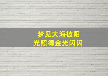 梦见大海被阳光照得金光闪闪