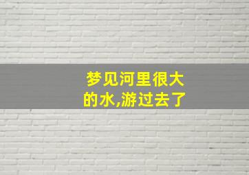 梦见河里很大的水,游过去了