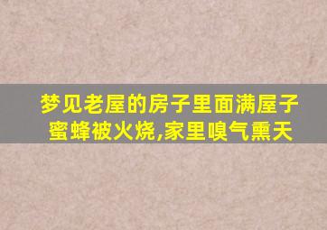 梦见老屋的房子里面满屋子蜜蜂被火烧,家里嗅气熏天