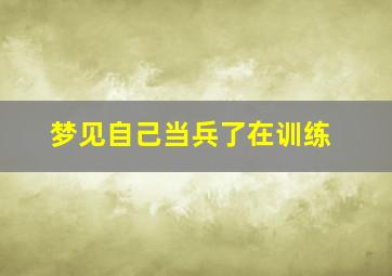 梦见自己当兵了在训练