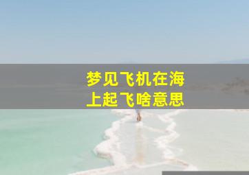 梦见飞机在海上起飞啥意思