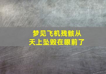 梦见飞机残骸从天上坠毁在眼前了