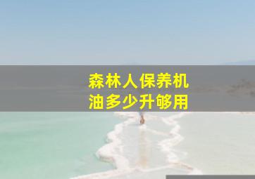 森林人保养机油多少升够用