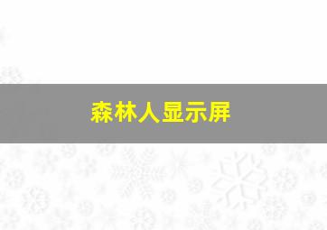 森林人显示屏