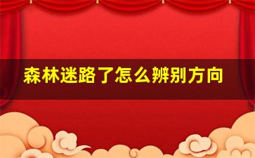 森林迷路了怎么辨别方向