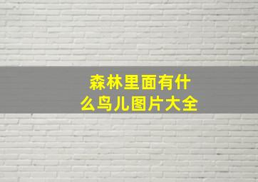 森林里面有什么鸟儿图片大全