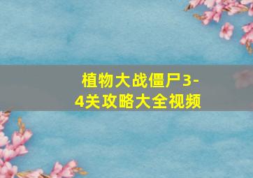 植物大战僵尸3-4关攻略大全视频