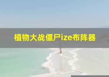 植物大战僵尸ize布阵器