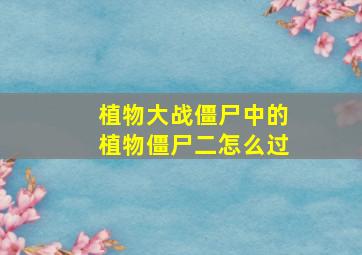 植物大战僵尸中的植物僵尸二怎么过