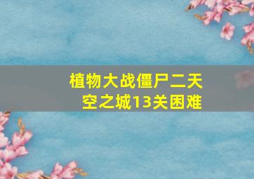 植物大战僵尸二天空之城13关困难