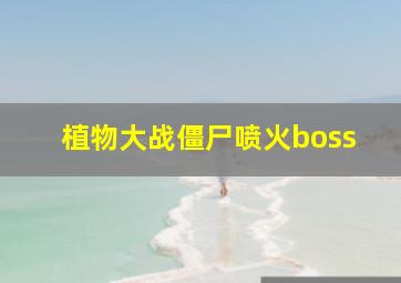 植物大战僵尸喷火boss