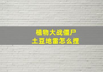 植物大战僵尸土豆地雷怎么捏