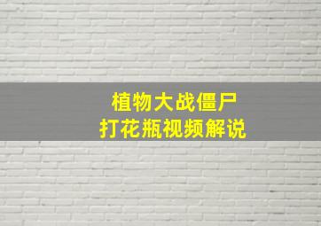 植物大战僵尸打花瓶视频解说