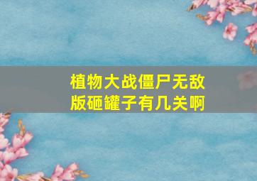 植物大战僵尸无敌版砸罐子有几关啊