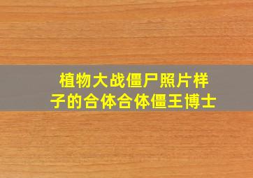 植物大战僵尸照片样子的合体合体僵王博士