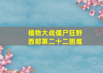 植物大战僵尸狂野西部第二十二困难