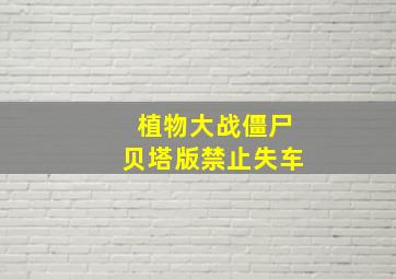 植物大战僵尸贝塔版禁止失车