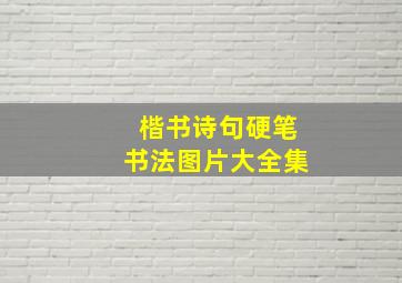 楷书诗句硬笔书法图片大全集