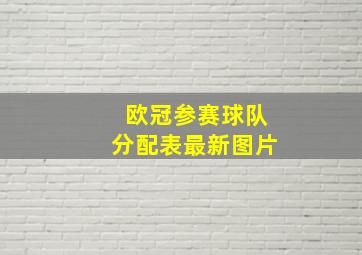 欧冠参赛球队分配表最新图片