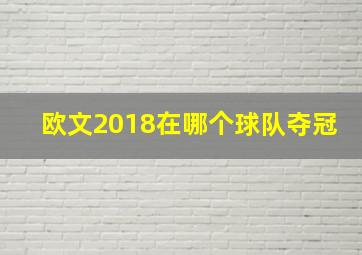 欧文2018在哪个球队夺冠