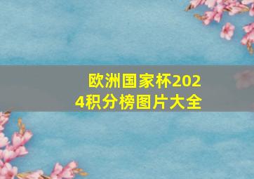 欧洲国家杯2024积分榜图片大全