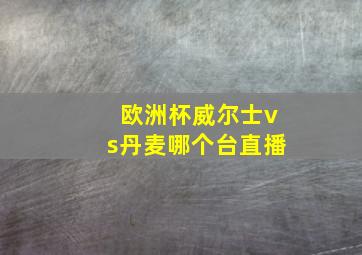 欧洲杯威尔士vs丹麦哪个台直播