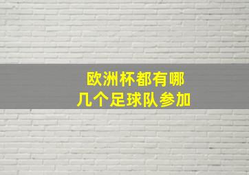 欧洲杯都有哪几个足球队参加