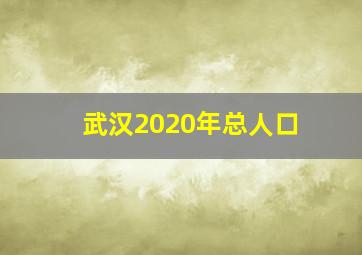 武汉2020年总人口