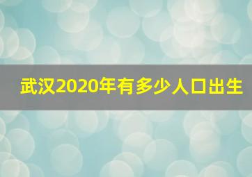 武汉2020年有多少人口出生