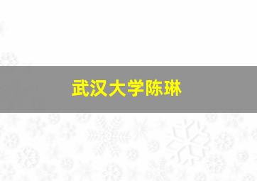 武汉大学陈琳