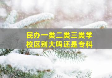 民办一类二类三类学校区别大吗还是专科