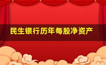 民生银行历年每股净资产