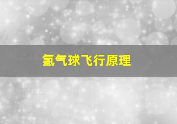 氢气球飞行原理