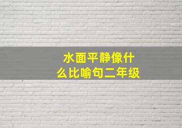 水面平静像什么比喻句二年级