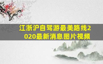 江浙沪自驾游最美路线2020最新消息图片视频