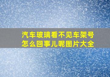 汽车玻璃看不见车架号怎么回事儿呢图片大全